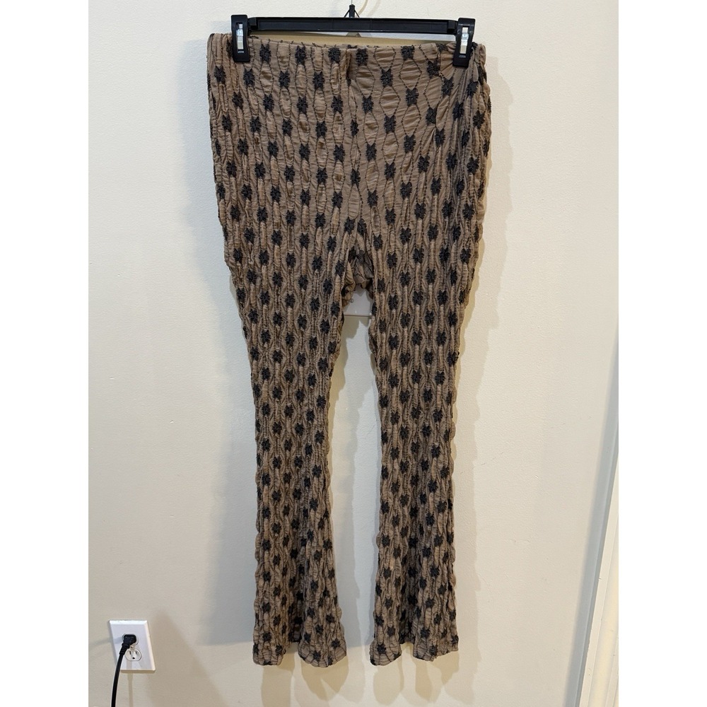 Free People Margot Lace‎ Flare Pants Size Large Semi Sheer - Picture 5 of 12